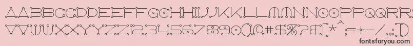 Шрифт Anglocelestial – чёрные шрифты на розовом фоне