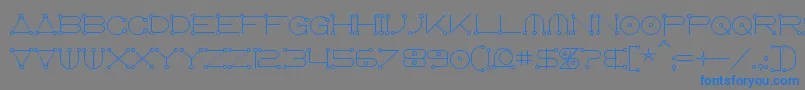 Шрифт Anglocelestial – синие шрифты на сером фоне