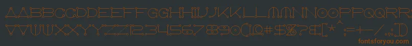 Anglocelestial Font – Brown Fonts on Black Background