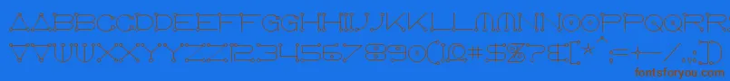 Anglocelestial Font – Brown Fonts on Blue Background