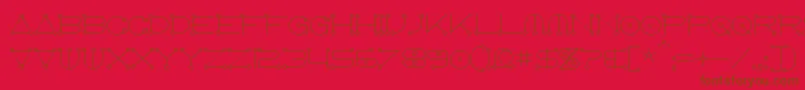Anglocelestial-Schriftart – Braune Schriften auf rotem Hintergrund