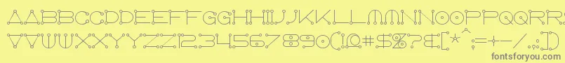 Шрифт Anglocelestial – серые шрифты на жёлтом фоне