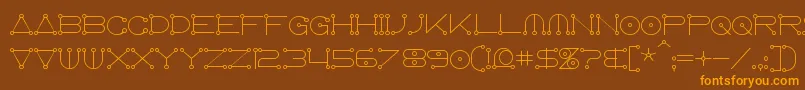 Anglocelestial Font – Orange Fonts on Brown Background