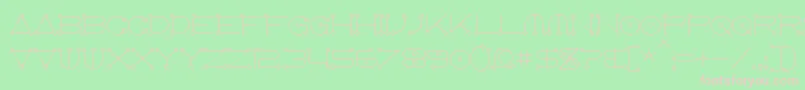 フォントAnglocelestial – 緑の背景にピンクのフォント