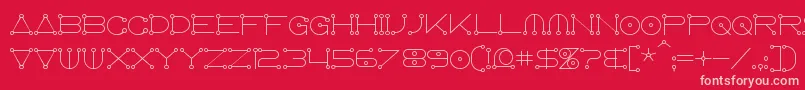 Anglocelestial Font – Pink Fonts on Red Background