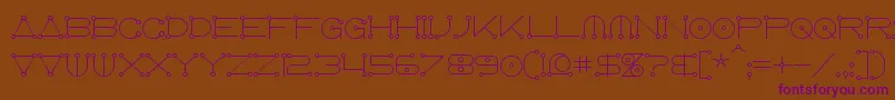 Шрифт Anglocelestial – фиолетовые шрифты на коричневом фоне