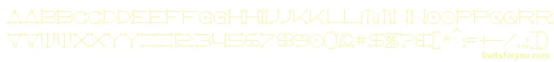 Шрифт Anglocelestial – жёлтые шрифты на белом фоне