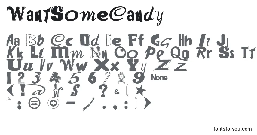 Шрифт WantSomeCandy – алфавит, цифры, специальные символы