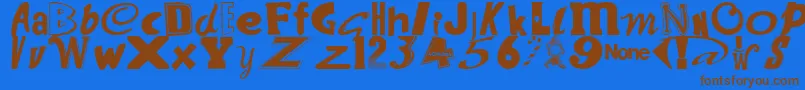 WantSomeCandy Font – Brown Fonts on Blue Background