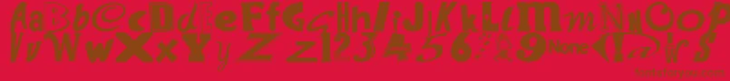 WantSomeCandy Font – Brown Fonts on Red Background