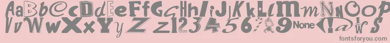 WantSomeCandy Font – Gray Fonts on Pink Background