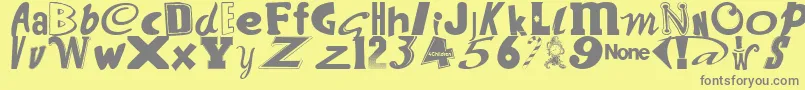 WantSomeCandy Font – Gray Fonts on Yellow Background