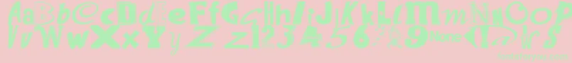 WantSomeCandy Font – Green Fonts on Pink Background