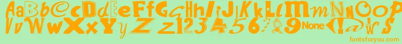 WantSomeCandy Font – Orange Fonts on Green Background