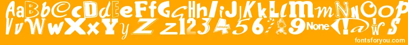 WantSomeCandy Font – White Fonts on Orange Background