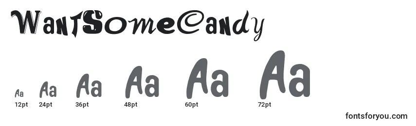 WantSomeCandy Font Sizes