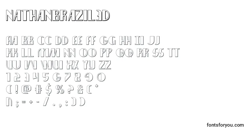 Police Nathanbrazil3D - Alphabet, Chiffres, Caractères Spéciaux