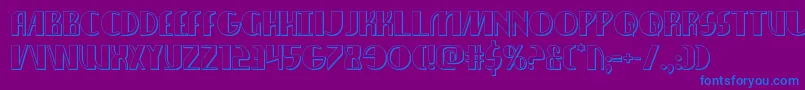 Nathanbrazil3D-Schriftart – Blaue Schriften auf violettem Hintergrund