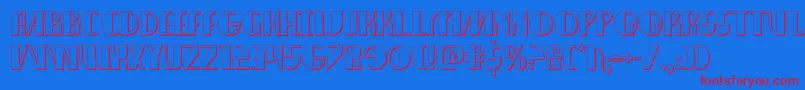 Nathanbrazil3D-Schriftart – Rote Schriften auf blauem Hintergrund