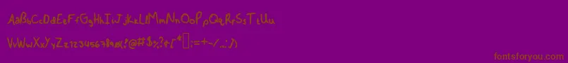 Bmerva Font – Brown Fonts on Purple Background