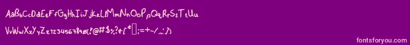 Bmerva Font – Pink Fonts on Purple Background