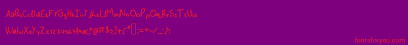 Bmerva Font – Red Fonts on Purple Background