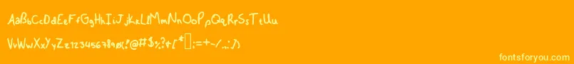 Bmerva Font – Yellow Fonts on Orange Background