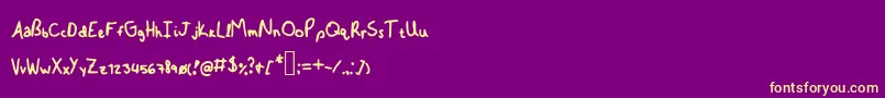 Bmerva Font – Yellow Fonts on Purple Background