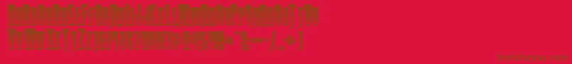 フォントButchsundancegradchrome – 赤い背景に茶色の文字