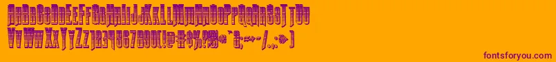 Butchsundancegradchrome Font – Purple Fonts on Orange Background