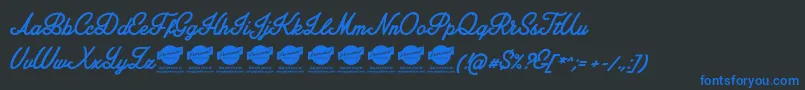 AmplifyPersonaluseonly Font – Blue Fonts on Black Background