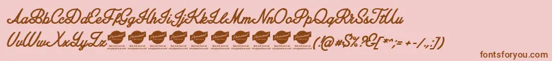 AmplifyPersonaluseonly Font – Brown Fonts on Pink Background
