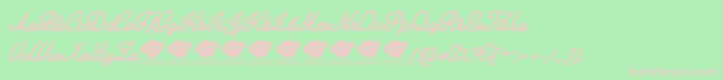AmplifyPersonaluseonly Font – Pink Fonts on Green Background