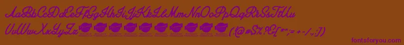 AmplifyPersonaluseonly Font – Purple Fonts on Brown Background