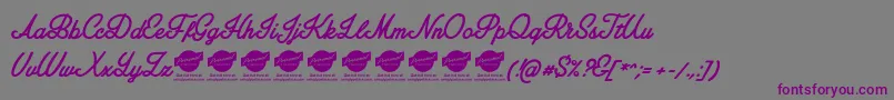 AmplifyPersonaluseonly Font – Purple Fonts on Gray Background