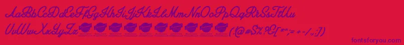 AmplifyPersonaluseonly Font – Purple Fonts on Red Background