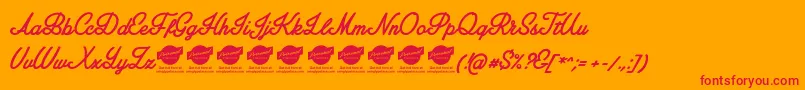 AmplifyPersonaluseonly Font – Red Fonts on Orange Background