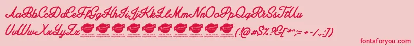 More about AmplifyPersonaluseonly Font AmplifyPersonaluseonly Font – Red Fonts on Pink Background