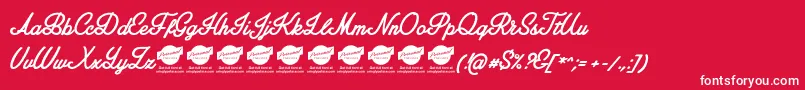 AmplifyPersonaluseonly Font – White Fonts on Red Background