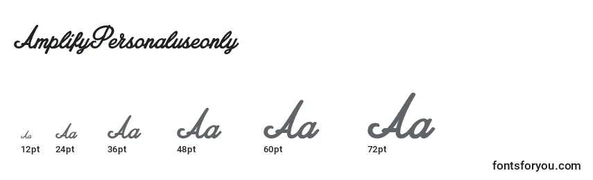 AmplifyPersonaluseonly Font Sizes