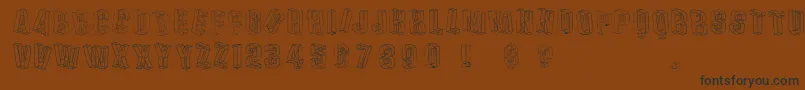 Dreis Font – Black Fonts on Brown Background