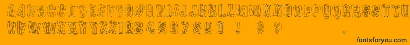 Dreis Font – Black Fonts on Orange Background