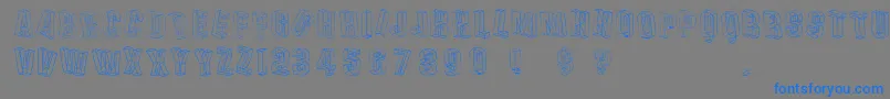 Dreis Font – Blue Fonts on Gray Background