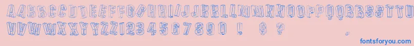 Dreis Font – Blue Fonts on Pink Background