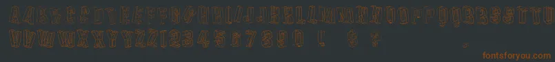 Dreis Font – Brown Fonts on Black Background