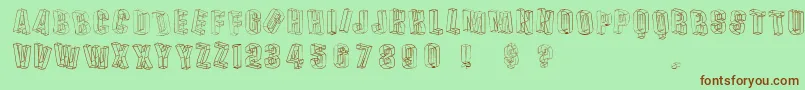 Dreis Font – Brown Fonts on Green Background
