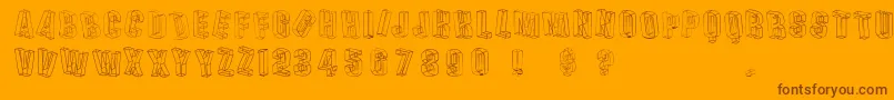 Dreis Font – Brown Fonts on Orange Background