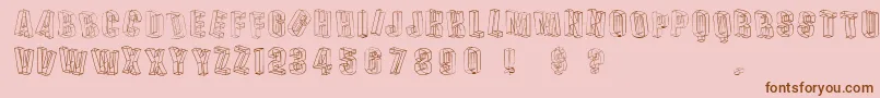 Dreis Font – Brown Fonts on Pink Background