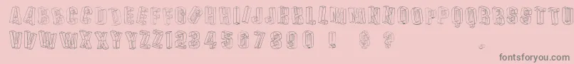 Dreis Font – Gray Fonts on Pink Background