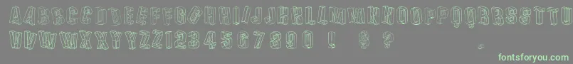 Dreis Font – Green Fonts on Gray Background